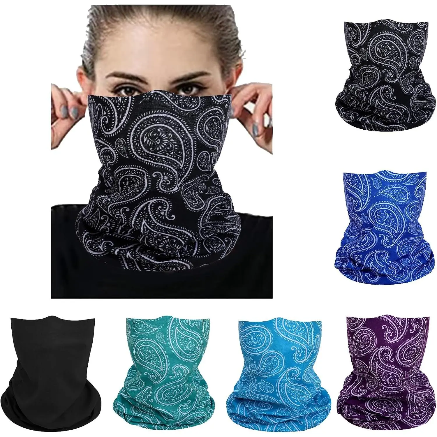 Mask Multi Bandana  Gaiter Seamless Magic Headband Outdoor  Scarf for Dust Wind and UV Resistance