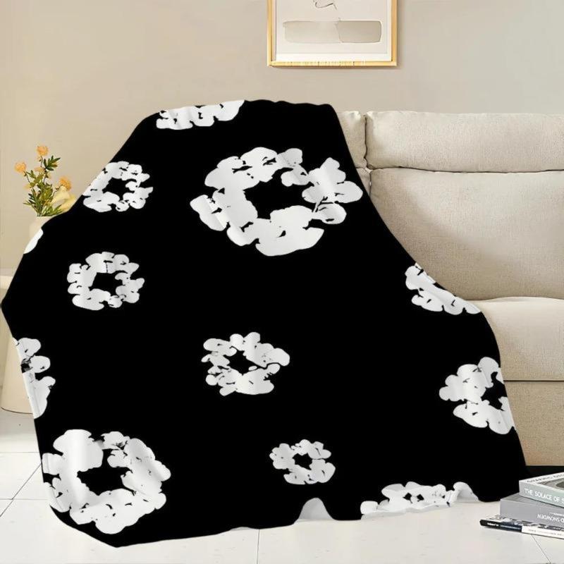 Luxury Comfort Soft Plush Blanket D-Denim for Sofa Fashion Living Room Office Bedroom Travel Gift Single-sided T-Tears Printed