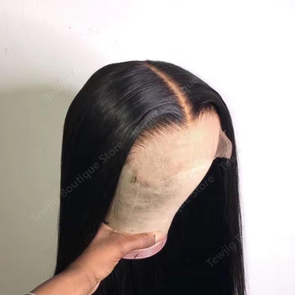 18-36 Inch 200 Density Bone Straight 13X6 Hd Lace Frontal Wig 13X4 Transparent Lace Front Pre Plucked Human Hair For Women