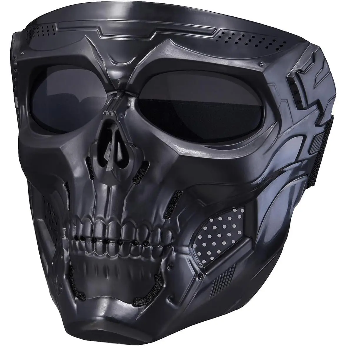 Skull Airsoft Mask Spooky Skull Full Face Mask with Goggles Impact Resistant Army Fans Supplies Tactical Mask Halloween Paintball Game Movie Props Party and Racing Cos Mask CS Wargame