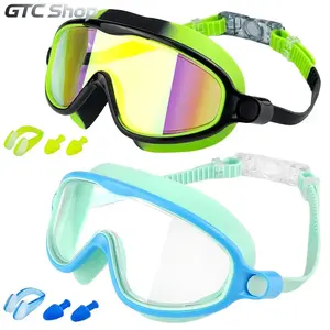 2 Pack Wide View Swim Goggles, Anti-Fog UV Protection Leakproof Swimming Glasses With Comfort Fit, Easy Wear Waterproof Water Sport Eyewear for Pool Training, Beach Outings & Snorkeling Activities summerwins