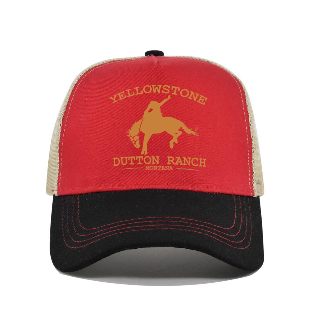 Best-selling Yellowstone baseball cap, screen-printed Yellowstone mesh cap, printed duckbill cap, unisex washable breathable sun hat