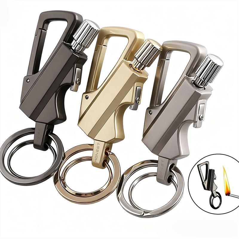 Permanent Match Keychain Lighter, Reusable Waterproof Emergency Fire Starter, Portable Key Ring Tool for Outdoor Survival Camping
