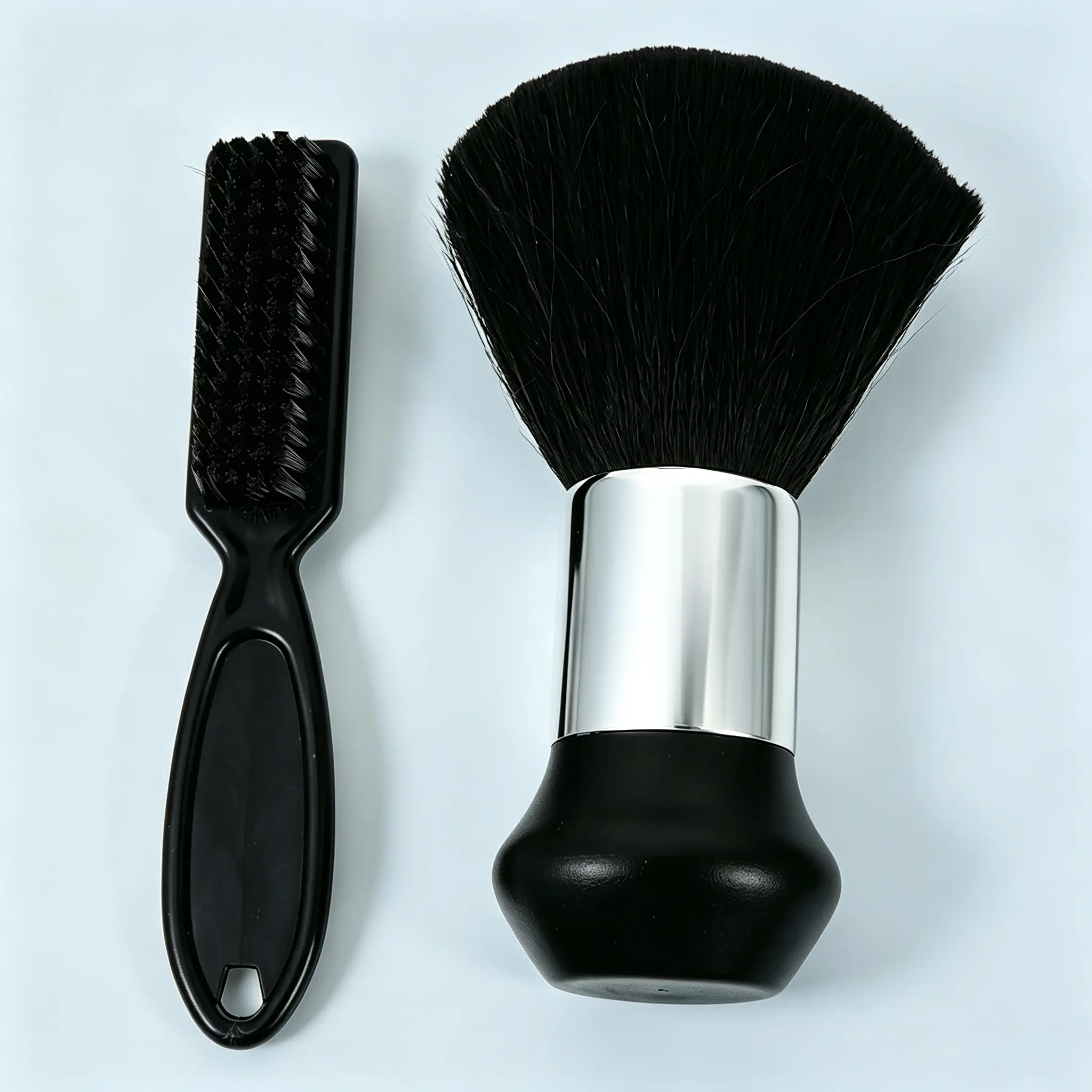 Neck Face Duster Brush 2 Pack, Barber Small Brushes Fade Cleaning Trimmer Hair Clipper Brush Lightweight Durable Styling Beard Brush for Men Professional Barbershop Salon Grooming Tool