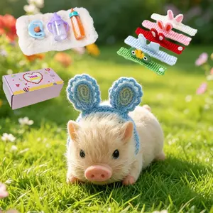 Reborn Toy Simulation Pet Pig Silicone Eco-Friendly Material Office Stress Relief Tool, Cute Piglet Doll for Playtime
