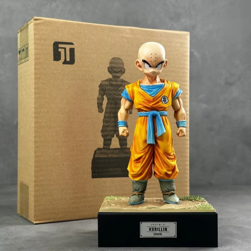 Dragon Ball Krillin & Gohan Figure 18cm, Young Krillin Standing Pose, Turtle Hermit School Martial Arts Uniform, Collectible Model Ornament