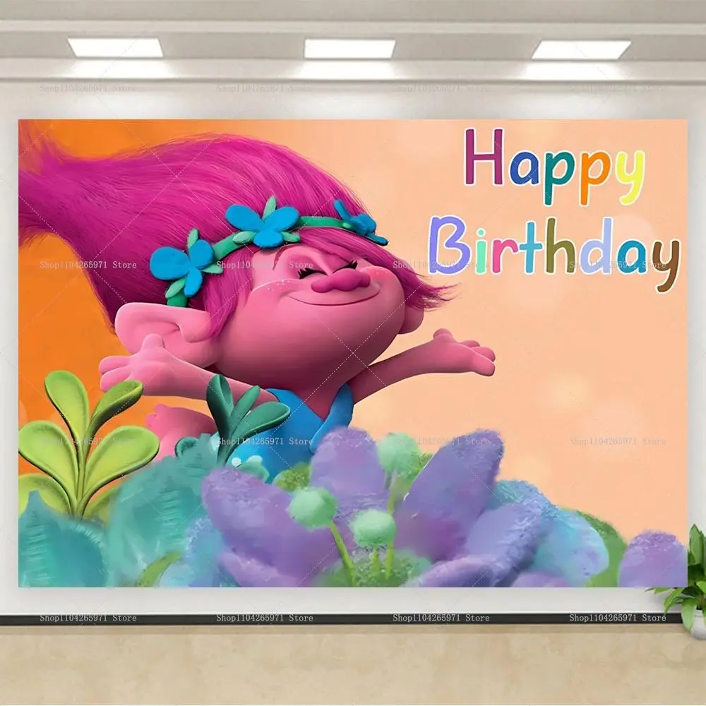 Troll Cartoon Polyester Tapestry - Lightweight Home Decor, High Color Fastness Decoration for Family Events, Photo Backdrop for Father's Day/Thanksgiving, Church Gift-Worthy Indoor-Outdoor Geometric DIY Supplies