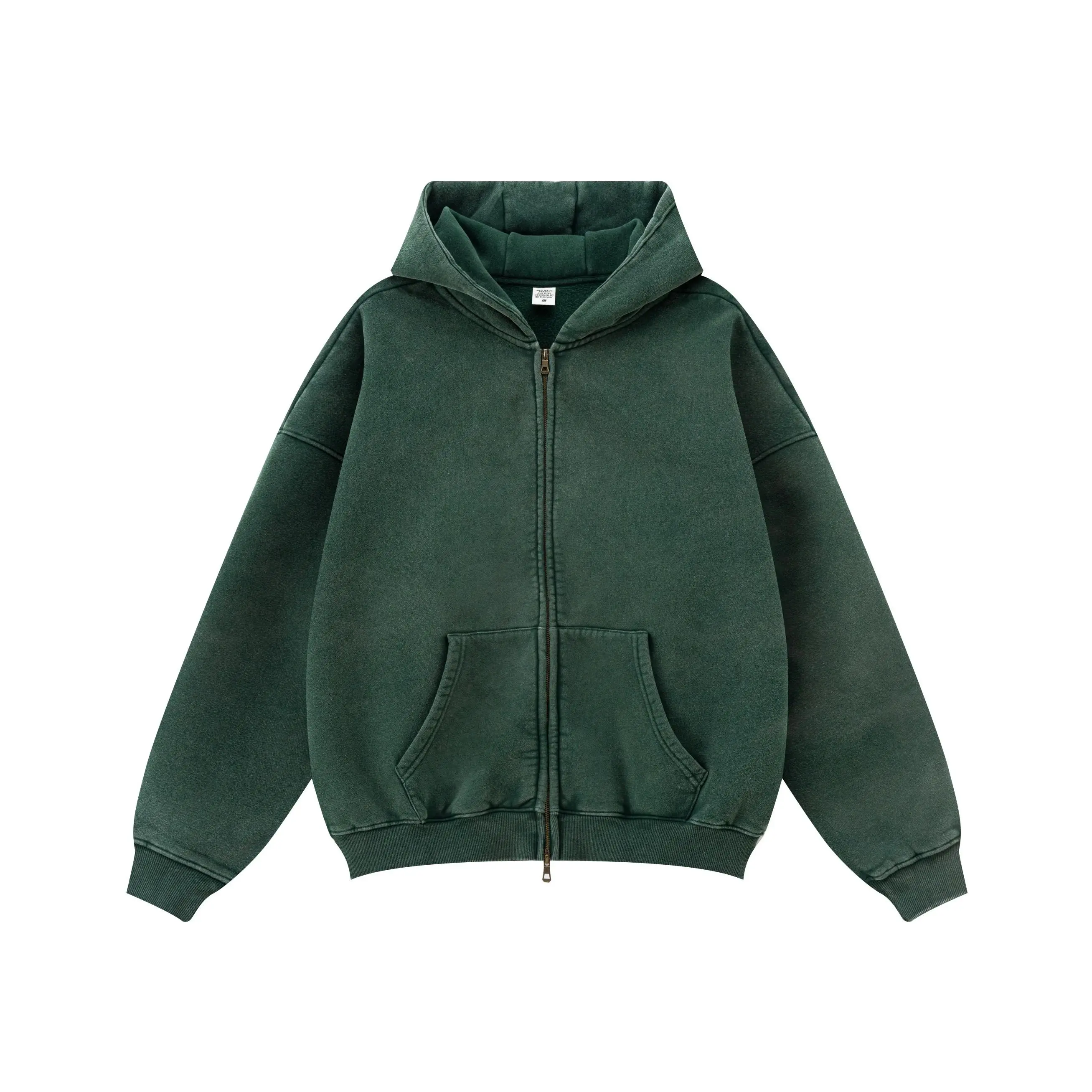 Men´s Hoodies Unisex Oversized Zip-Up Hoodie for Women Plain Acid Wash Long Sleeve Pullover Basic Minimalist Tops Heavyweight Fleeced Cotton Zipper Hoodie Vintage Casual Menswear Sweatshirts Casual Streetwear Hoodie Casual Sporty Hoodies