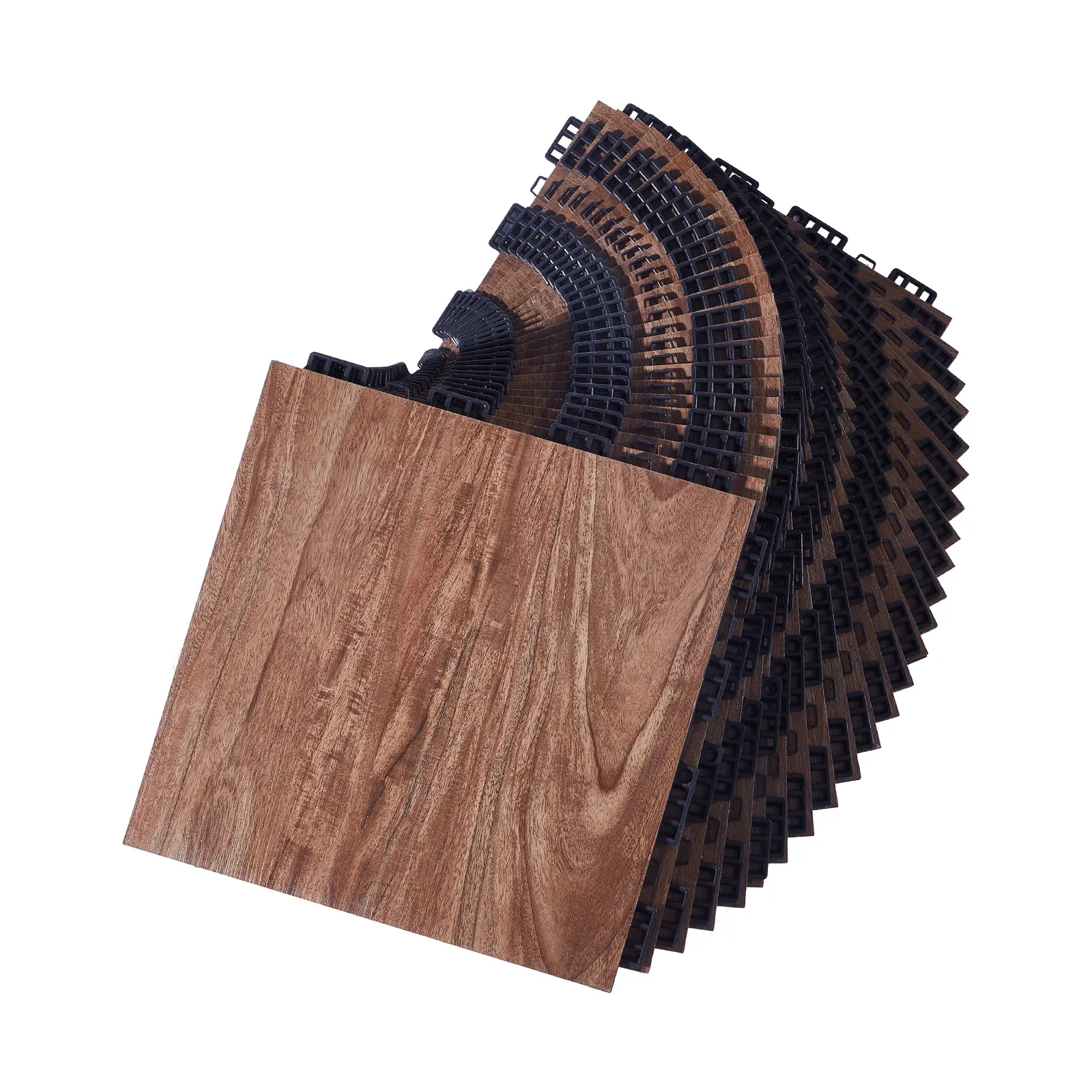 Dance Floor Tiles, 12.4 x 12.4 in 25 Piece Interlocking Dance Flooring, Portable Dance Practice Floor with Cushioned Base (Oak Wood Grain, 25 sq.ft/Box )
