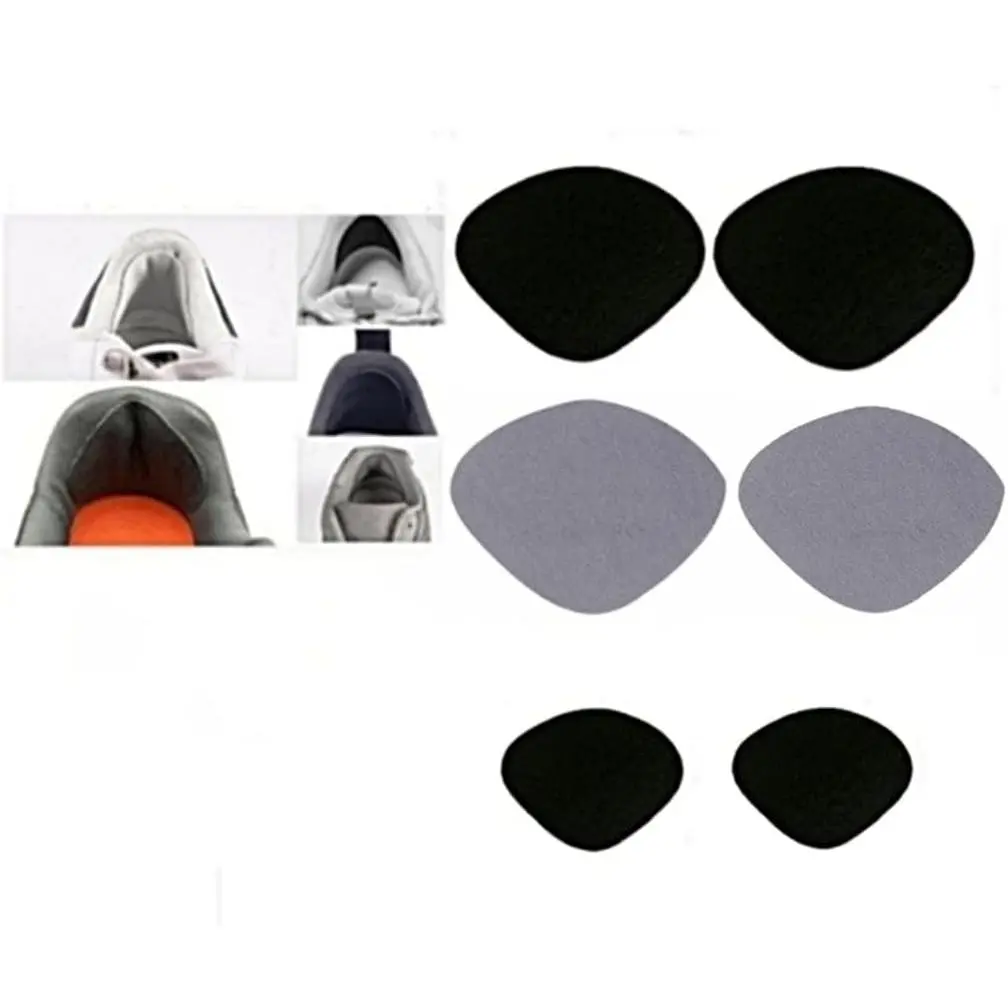 Shoe Heel Repair Inserts, Toe/Heel Hole Prevention Repair, Sneaker Hole Patch/Insert, Wear-Resistant Self-Adhesive, 2 Pairs of Black and 1 Pair of Gray