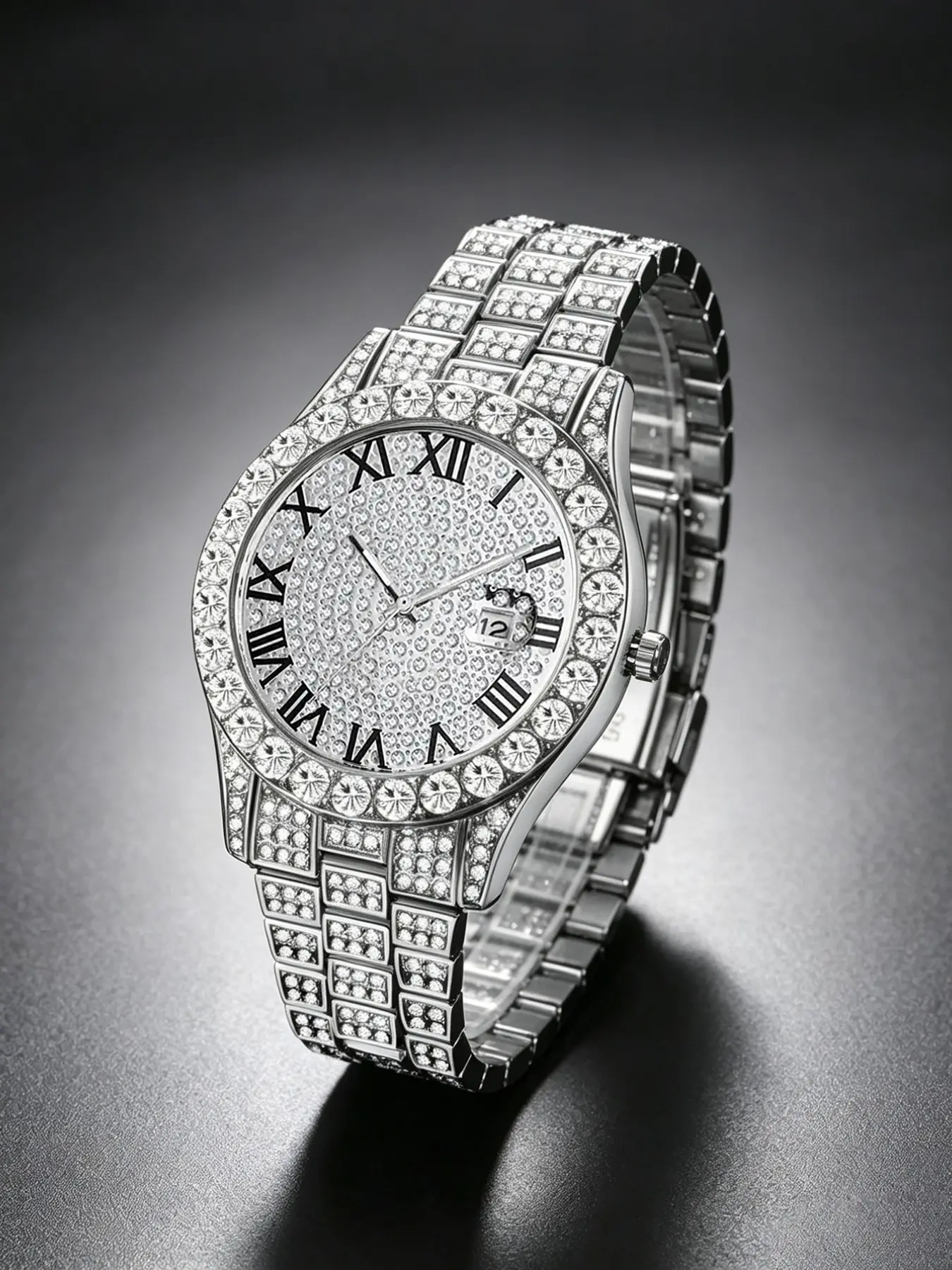 Unisex Silver Color Quartz Watch, Stainless Steel Band, Elegant Design, Suitable for Daily Wear, Parties, Vacations, Analog Face Watch