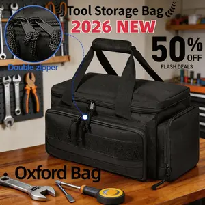 High-Capacity ABS Rectangular Hard-Shelled Carry-On Tool Storage Luggage for Contractors - Thick Padded Base, Comfortable Handle, Easy to Carry