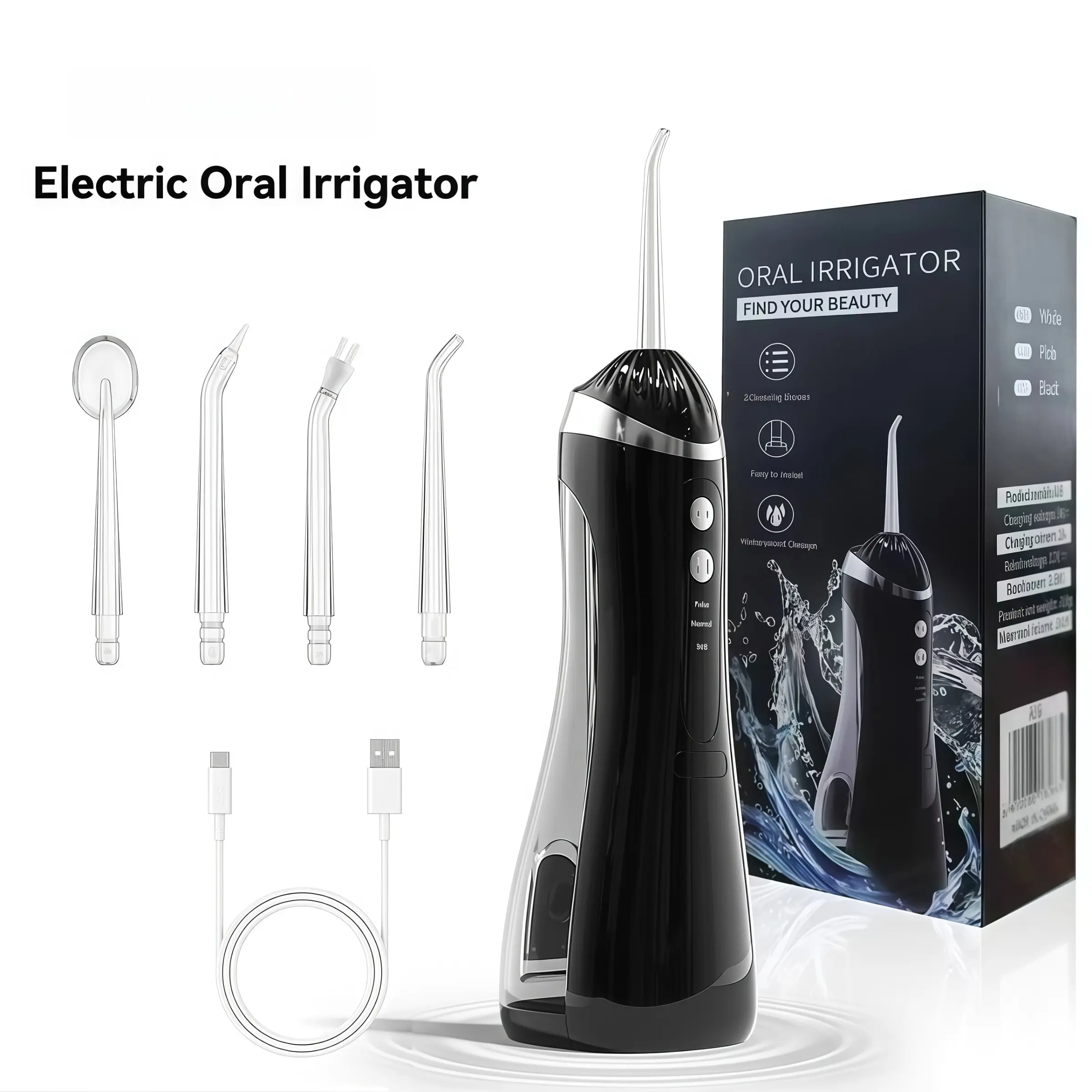 Multi-Mode Pulse Portable Water Flosser, Strong Oral Irrigator, 3 Cleaning Modes, Teeth Care Jet Floss, Travel Oral Care Tool