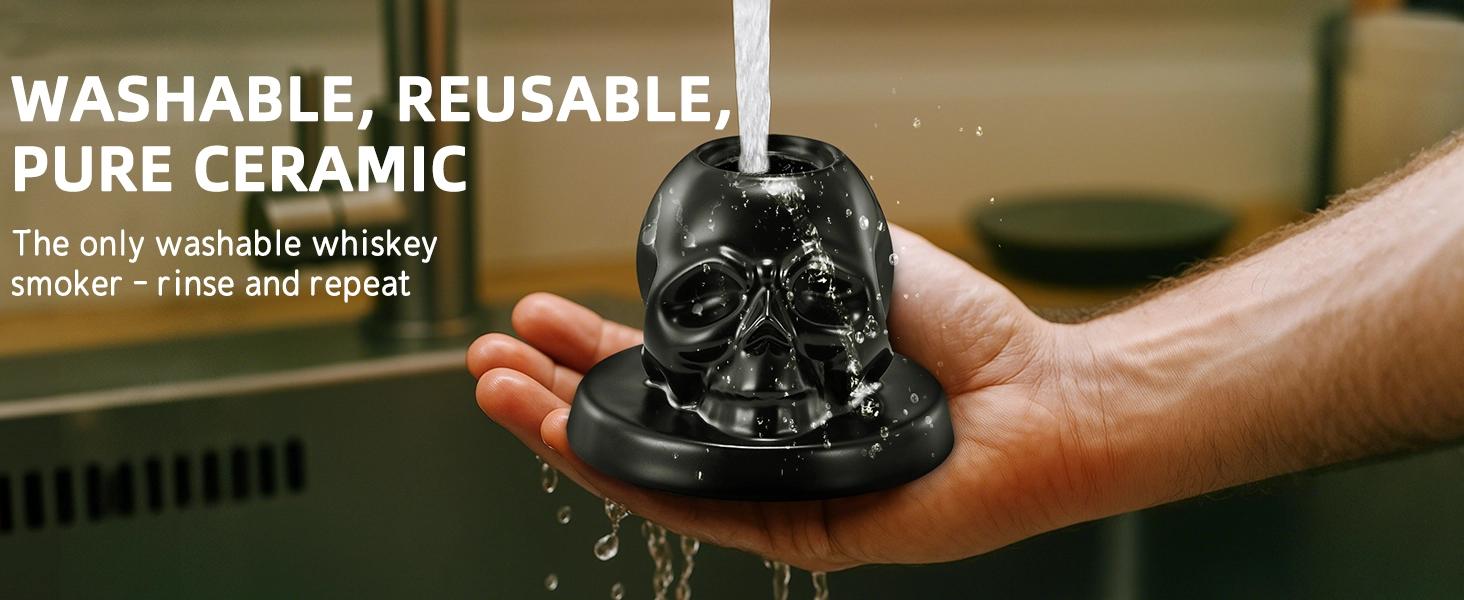 THE WELL KEPT Whiskey Smoker Kit - 4 Wood Chips, Cocktail Smoker Infuser Kit, Old Fashioned Drink Smoker Kit, Birthday Bourbon Whiskey Gifts Valentine's Day Gifts for Men, Husband, Dad