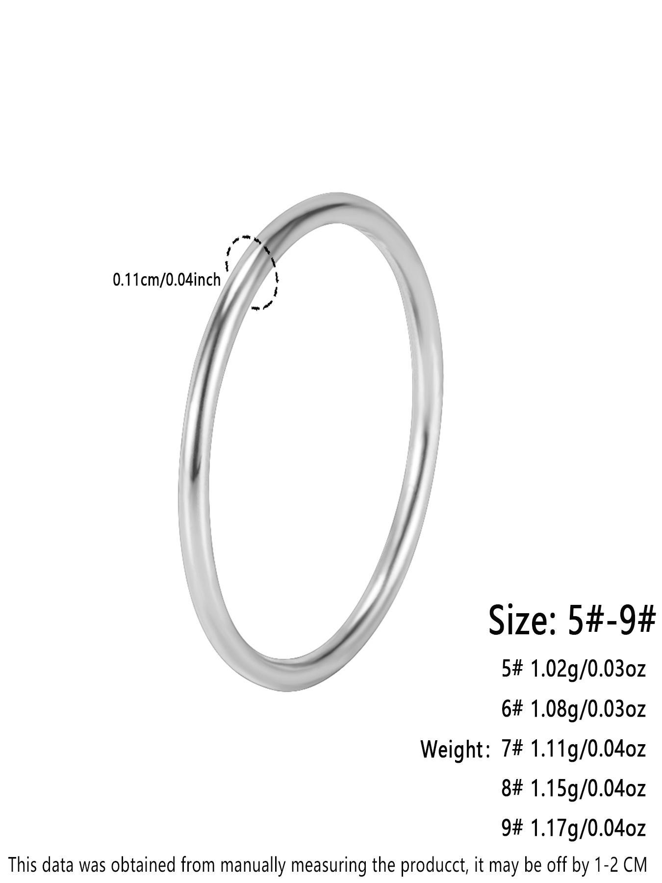 S925 Sterling Silver Simple Plain Ring, Fashion Accessories for Women & Girls, Trendy All-match & Exquisite Jewelry for Birthday Gift, Dainty Ring, Band Rings, Elegant Ring