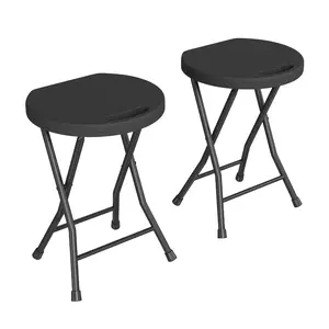 Portable Folding Bar Stools for Adults, 600 LBS Heavy Duty Folding Chair with Handle, Non-Slip Feet, Sturdy Steel Frame, Indoor Outdoor Camping, Kitchen, RV, Party Use home office table
