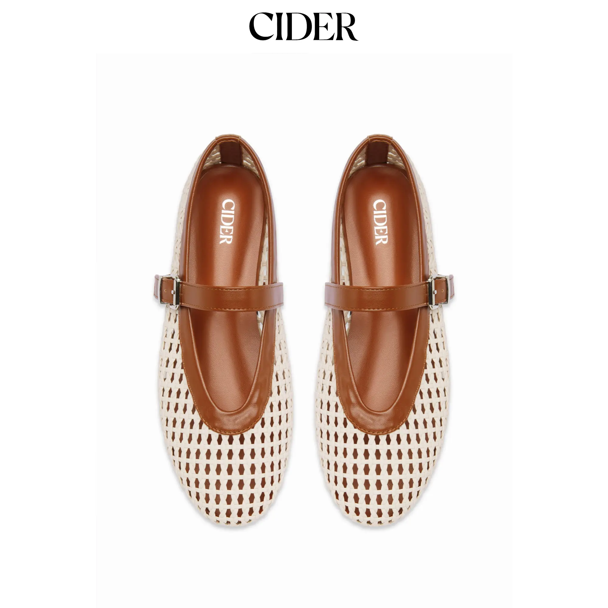 Cider WOVEN STRAP FLATS SohoChic