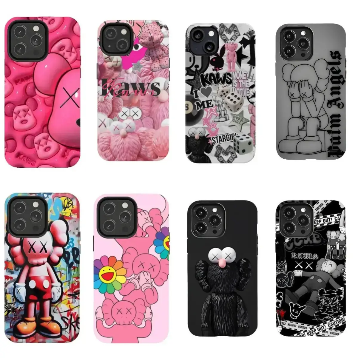 Sitting Kaws Phone Case, Angels Gifts Themed phone Cases For iPhone 12,13,14,15,16,17Promax Pro Plus & Samsung Galaxy S22-S26Ultra Plus,It's a great gift for a good friend, suitable for holidays, birthdays, and parties.