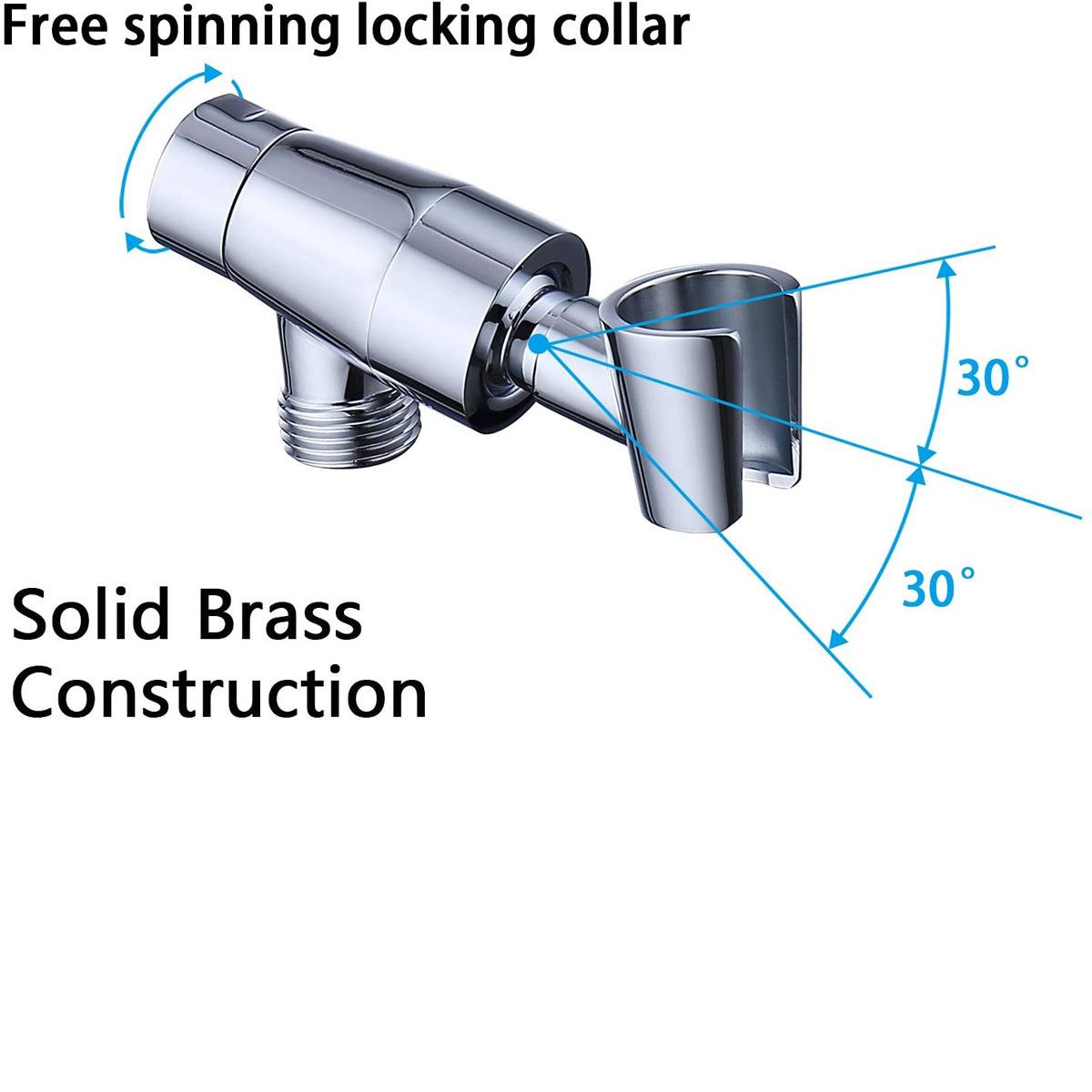 Bathroom 3-Way Diverter Socket - Faucet, Overhead Shower, and Shower Arm 3-Way Splitter & Mounting Adapter