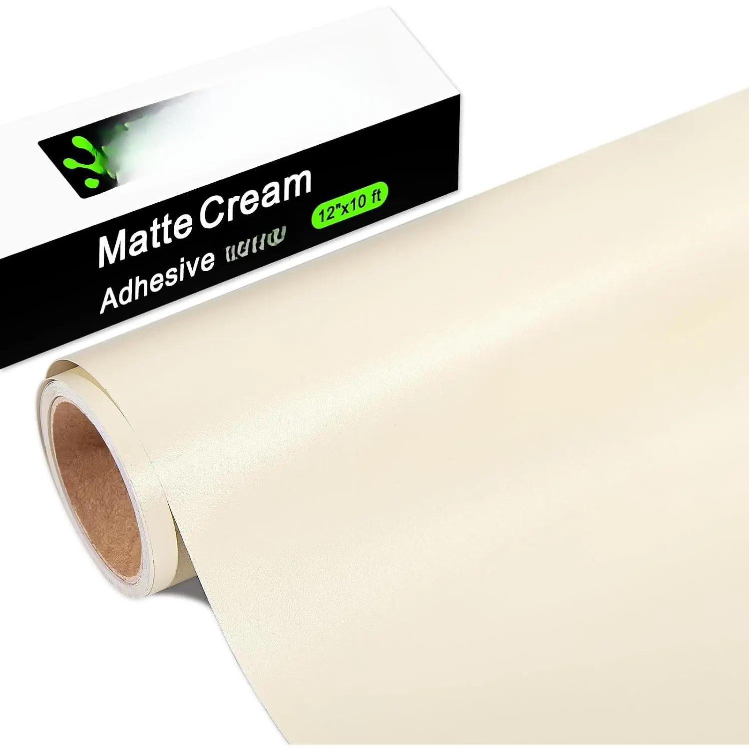 Botanical Craft Adhesive Roll - 12"x10ft Matte Beige Permanent Synthetic Adhesive for Crafting, Modern Decor, Mug Stickers (Toys & Hobbies, DIY Scrapbooking & Stamping)