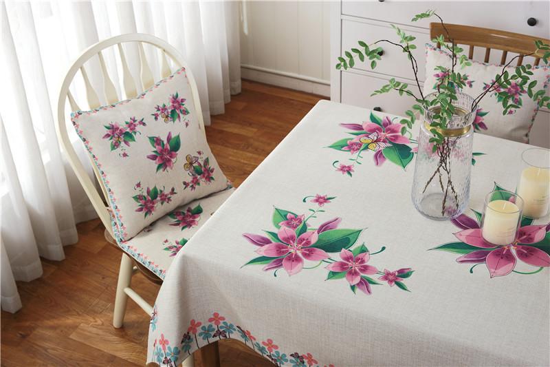 Imitation Linen Dining Chair Cushion, Seat Pad, Backrest Cushion, Pillowcase, Tablecloth, Multi-Purpose Cover Towel
