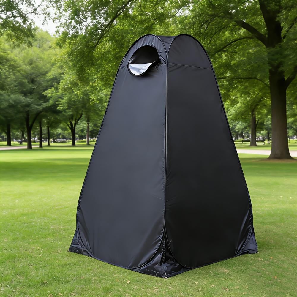 Dark gray portable changing and shower tent, heightened and thickened, easy to fold, suitable for multiple scenarios, quick-open outdoor camping movable toilet private tent