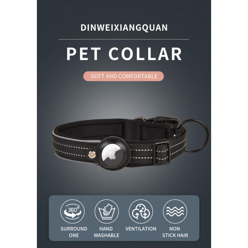 Dog GPS Tracking Collar for Medium & Large Dogs - Non-Chafing Anti-Lost Collar with Leash Attachment