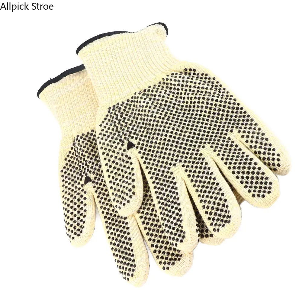 2-Pack Heat Resistant BBQ Grill Gloves - 932°F Fireproof Silicone Oven Mitts with Aramid Fiber Protection for Grilling, Baking, Cooking (Bag Accessories Charm Compatibility), Heavy Duty Gloves, Protective