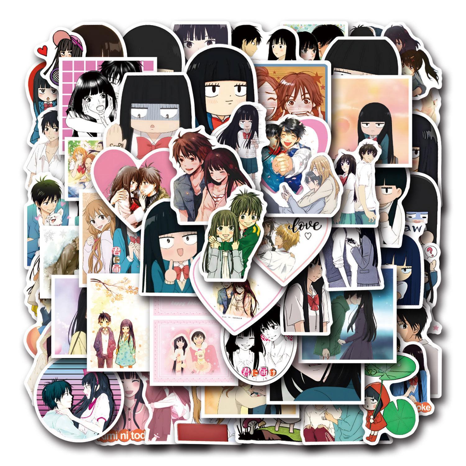 50pcs Kimi Ni Todoke Anime Stickers Sawako Kuronuma Kazehaya Shouta Sticker Notebook Luggage Laptop Kurumizawa Ume Decalpopular stickers Cute beautiful