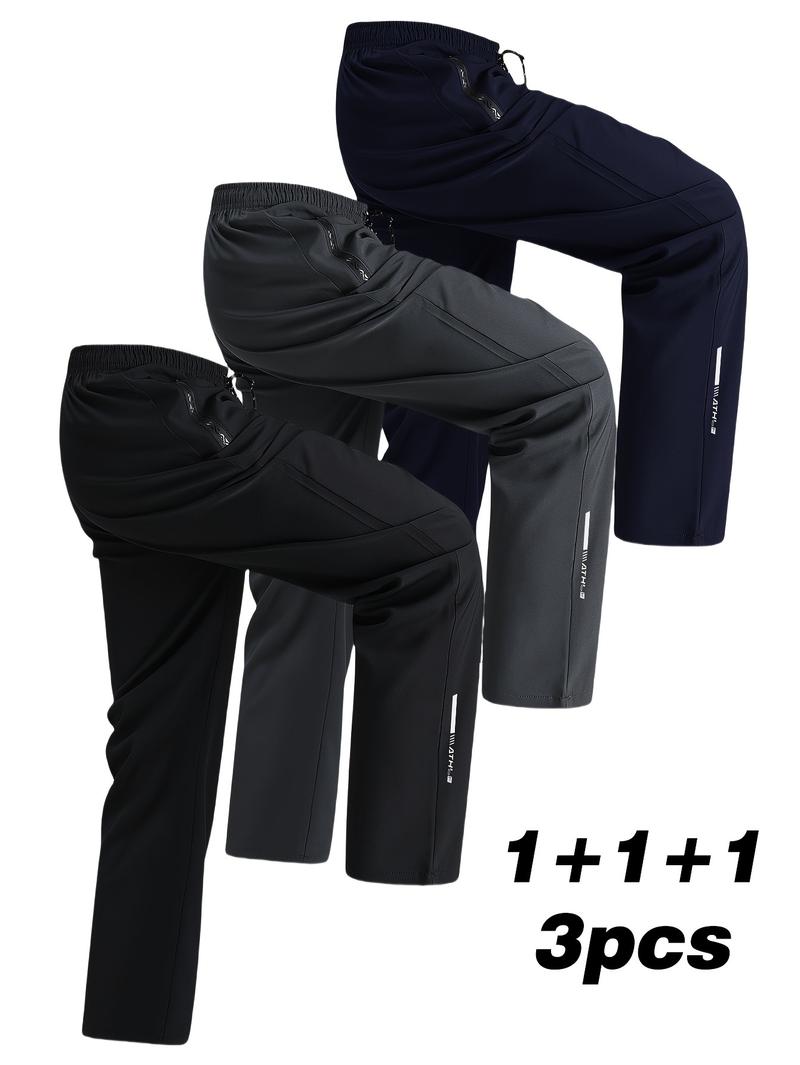 Loose new style sports sweatpants, casual men's pants, spring trendy black sports pants for men, buy one get two free