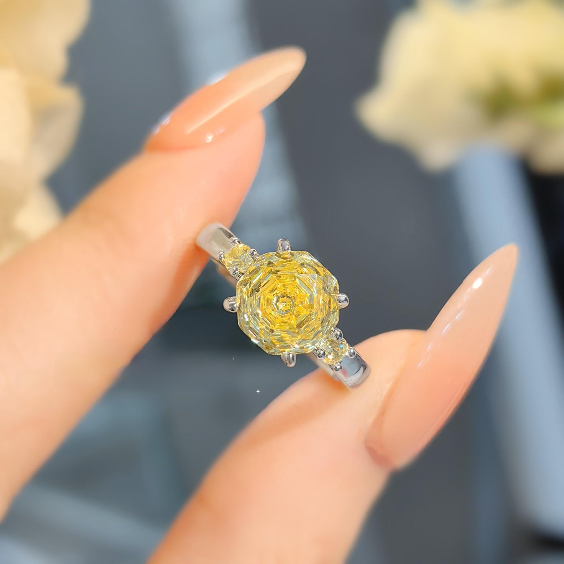 ✨   Octagonal Millennial Rose Cut CZ Set |   Pendant Necklace + Stud Earrings + Ring 💍 |   Same Chic Design |   Available Separately 🎁   – Trendy Gift for Her