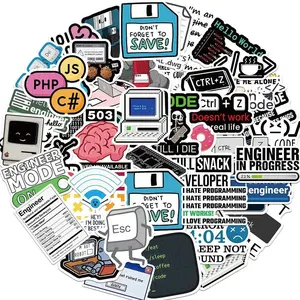 10/30/50pcs Programming Stickers Funny Java Cloud Language Internet Decals DIY Skateboard Luggage Phone Waterproof Sticker Packs