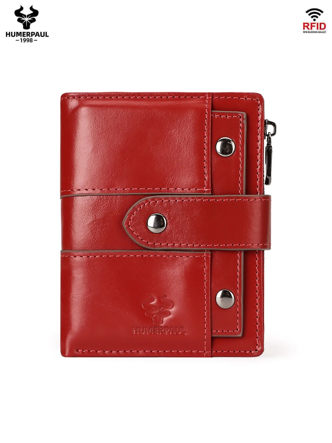 HUMERPAUL Women Classic Fashion Wallet RFID Blocking Leather Material Multiple Card Slots Compact Design Ideal for Travel Parties