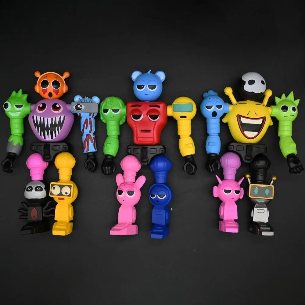 17cm PVC Assemble Robot Action Figures, 2026 Hot Game Sprunki Model, Kids Toys, Desktop Ornaments, Christmas Party Gifts, Assemble Robotaction Figures