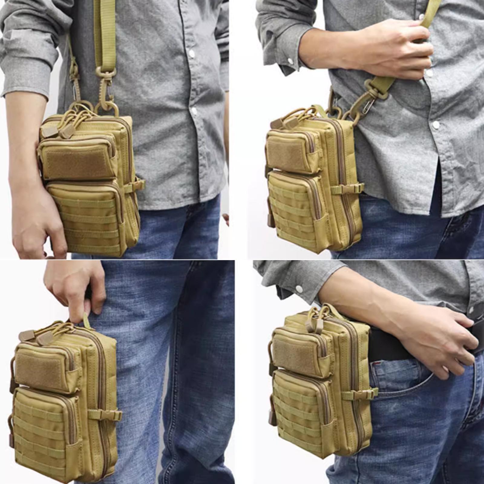 Multifunctional Pocket Fanny Pack, Waterproof Wear Belt Bag, Tactical Waist Bag, Shoulder Bag for Outdoor Sports