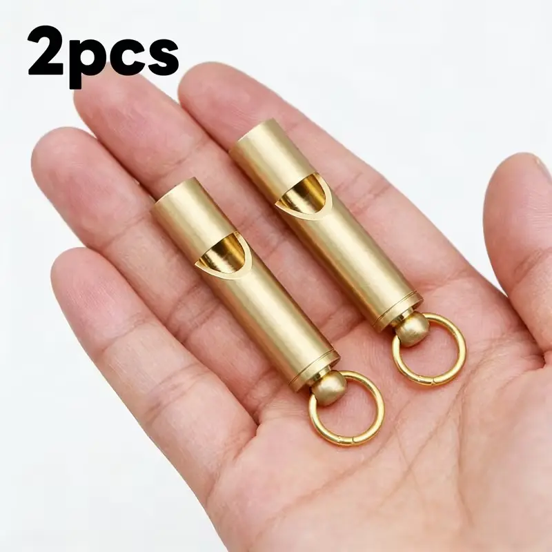 2 Bright Emergency Whistles, Heavy Construction, Clear Loop Design, Ideal for Outdoor, Camping, Lifeguard, Sports Events, Survival Gear and Supplies