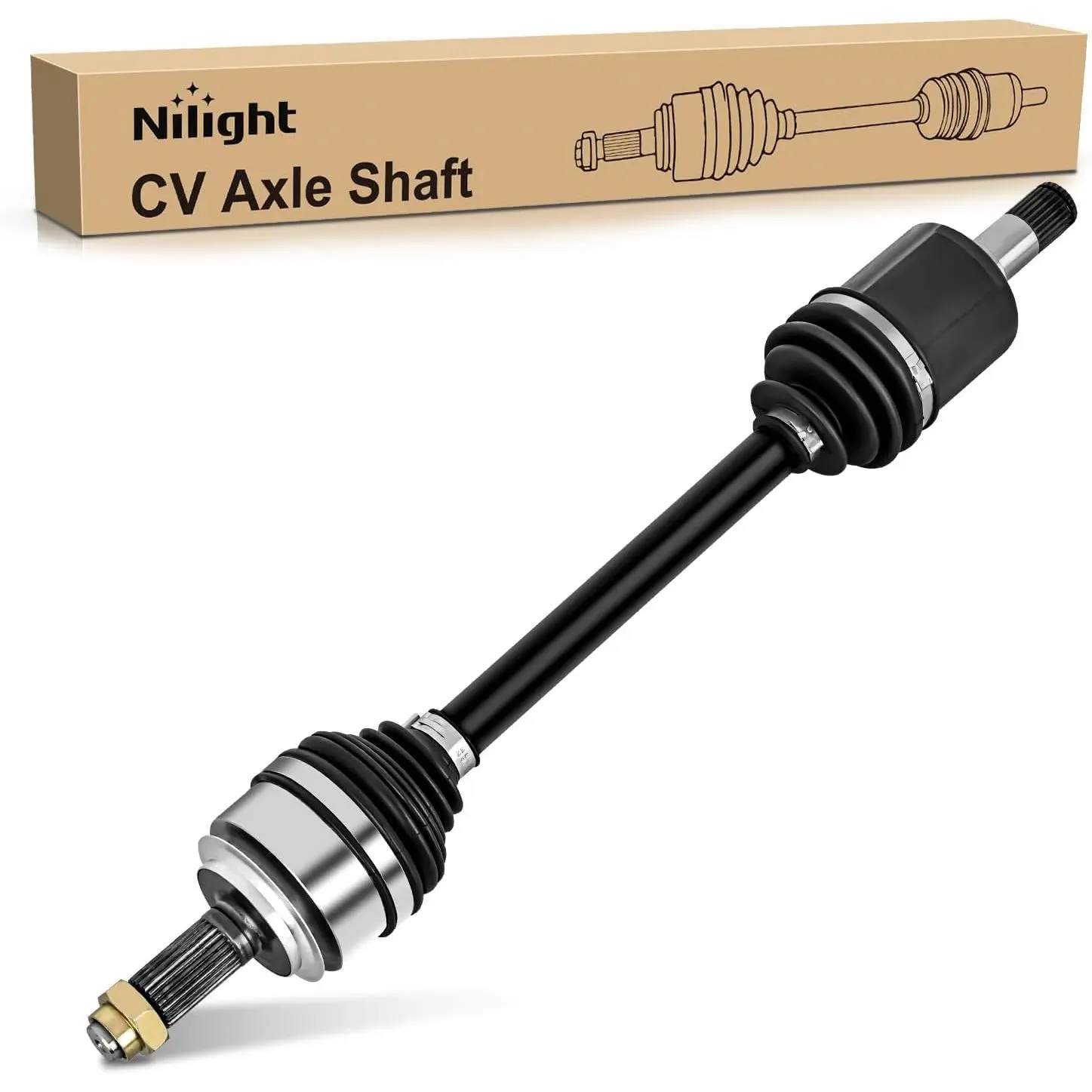 Nilight Front Wheel Driver Side CV Axle Shaft Assembly - 40° Twist, Direct Fit, Threaded Spline - Compatible with 2006-2015 Honda Civic L4 1.8L - Enhances Power Transfer, Ensures Smooth Drive Replacement Half-Shaft