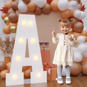 3FT Light Up Letter A, Quick 7-Min Setup No Edge Assembly Needed, Lightweight Foam Board Marquee Letters for Birthday Wedding Baby Shower Backdrop Decoration