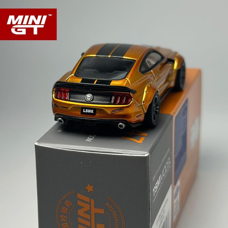 MINIGT 1:64 LB-Works FORD MUSTANG LB Gold alloy Car Model 847