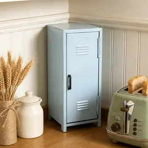 Compact Metal Storage Cabinet Mini Safe, Key Lock, Space-Saving Desk Organizer, Ideal for Home Office Bedroom, Cash Jewelry Small Items, Privacy Money Box, Great Gift