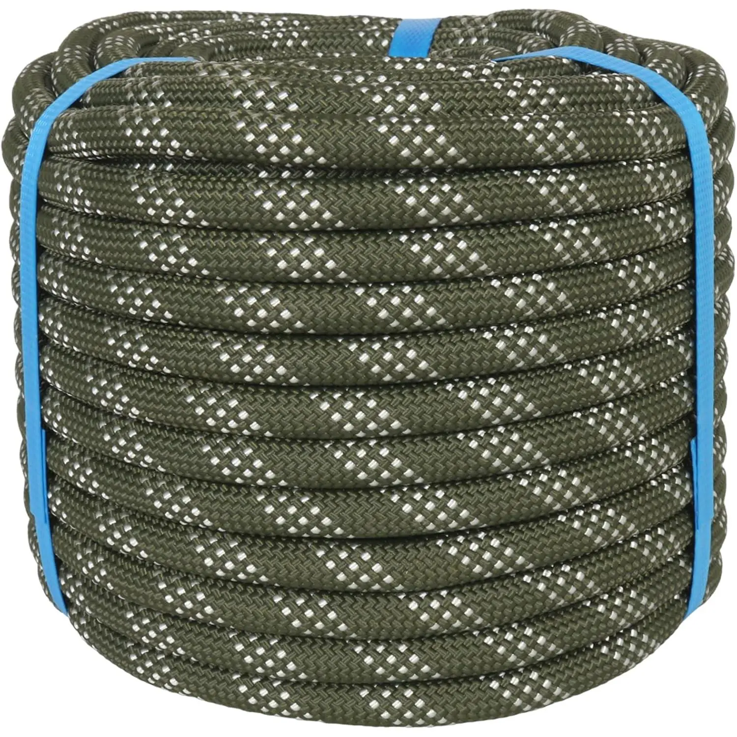 100ft 1/2 inch Nylon Rope, Braided Arborist Rope, Nautical Rigging Ropes Swing, Duty Nylon Ropes for Tree Work, Cargo, Pulling,(Green, 100FT)