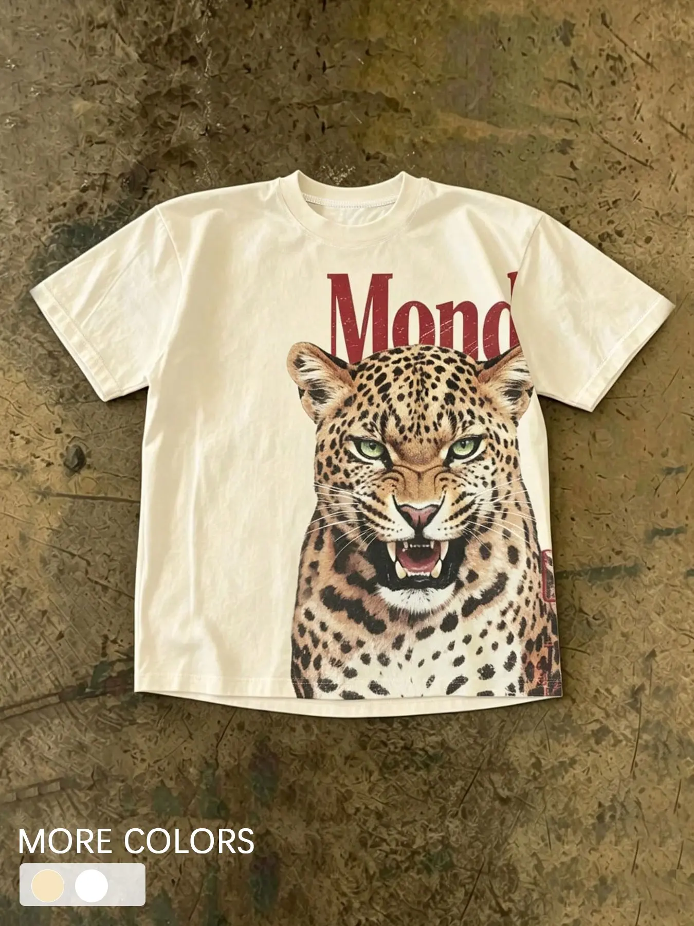 Women's Leopard Head Print T-Shirt, Casual Street Style Short Sleeve Top, Neutral Lightweight Summer Tee, Perfect for Daily Wear and Hip-Hop, Streetwear, Everyday