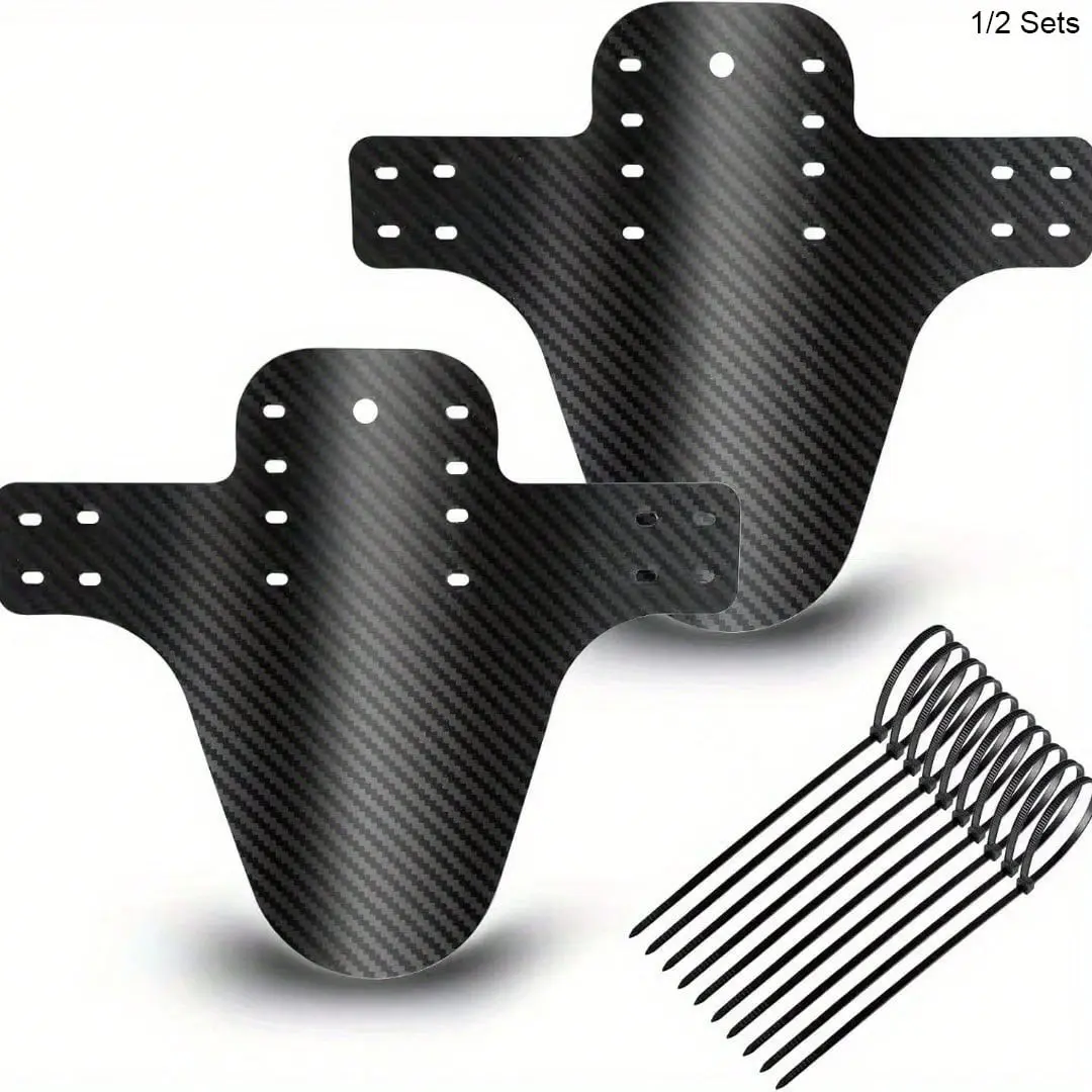 Mountain Bike Mudguard, Front and Rear Mudguard Wings, Suitable for Road Bikes, Black, Cycling Accessories, Sleek Design, Durable Construction, Car Door Hinge Replacement, Car Door Hinge Kit, Bicycle Mudguard, Mud Guard, Bicycle Accessory, Bicycle Parts