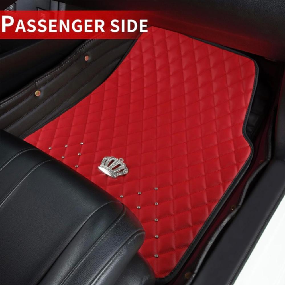Car Floor Mat, 5 Counts/set Rhinestone Decor Vehicle Interior Floor Mat, Universal Car Interior Accessories for Women & Men, Car Accessories