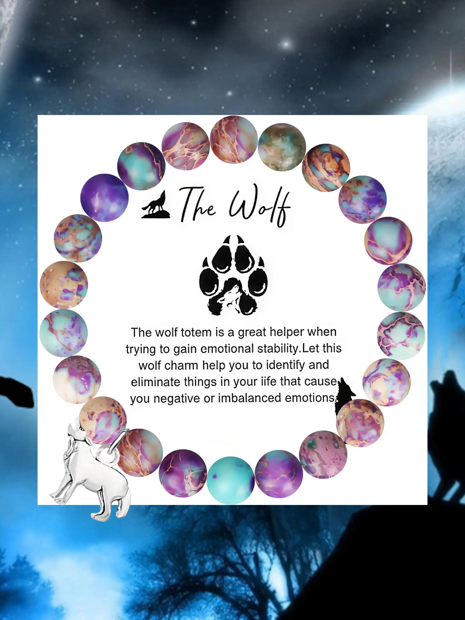 Wolf Style Beaded Bracelet for Women and Men, Boho Charm Gift for Family, Daily Wear Jewelry, Perfect for Holidays and Birthdays