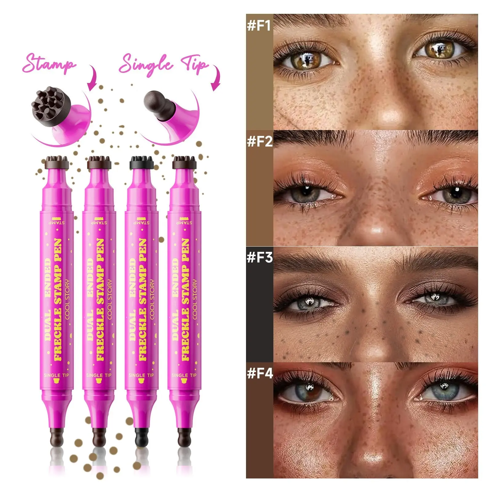 Waterproof Natural Freckle Pen, Long-Lasting, Fine Tip, Easy Application, Realistic Look, Light Coverage, Suitable for Daily Makeup, Summer Style, Music Festivals