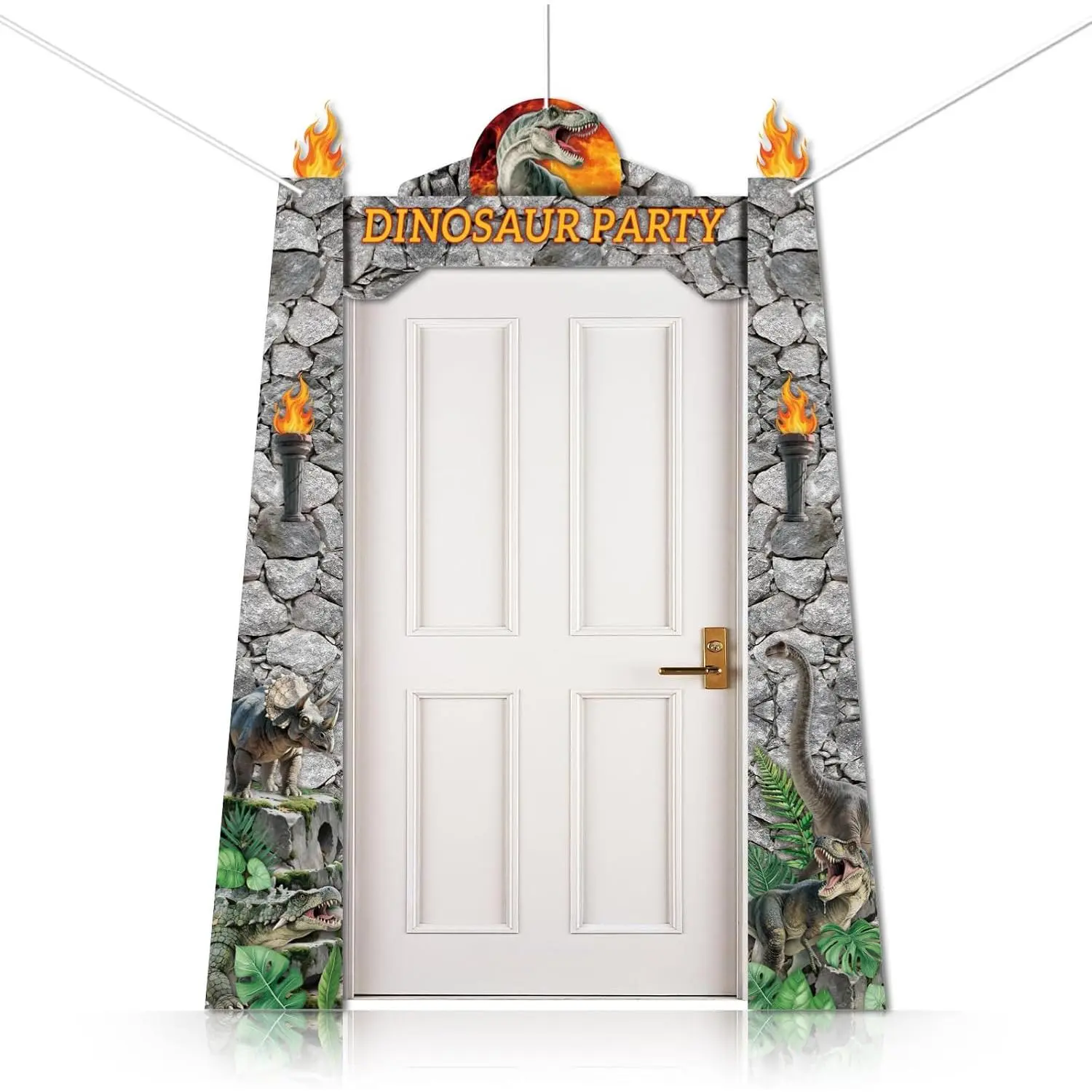 3 count Dinosaur Party Decorations, Porch Banner Backdrop