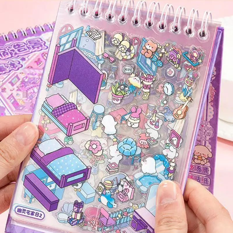 Creative Scene Sticker Book, 3D Vinyl Stickers, DIY Decorative Stickers, Water Bottle Stickers, Laptop, Phone Case, Art Stickers