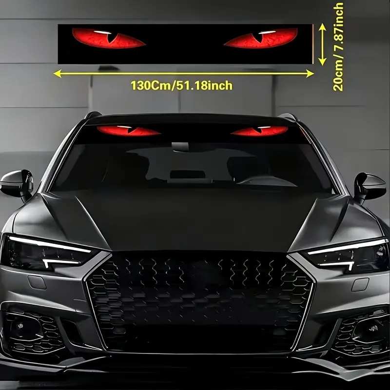 Multi-style Monster Eye - Car Windshield Sticker - Can Be Installed on Car Hoods, Front Windshields, and Rear Windshields as Decorative Decals