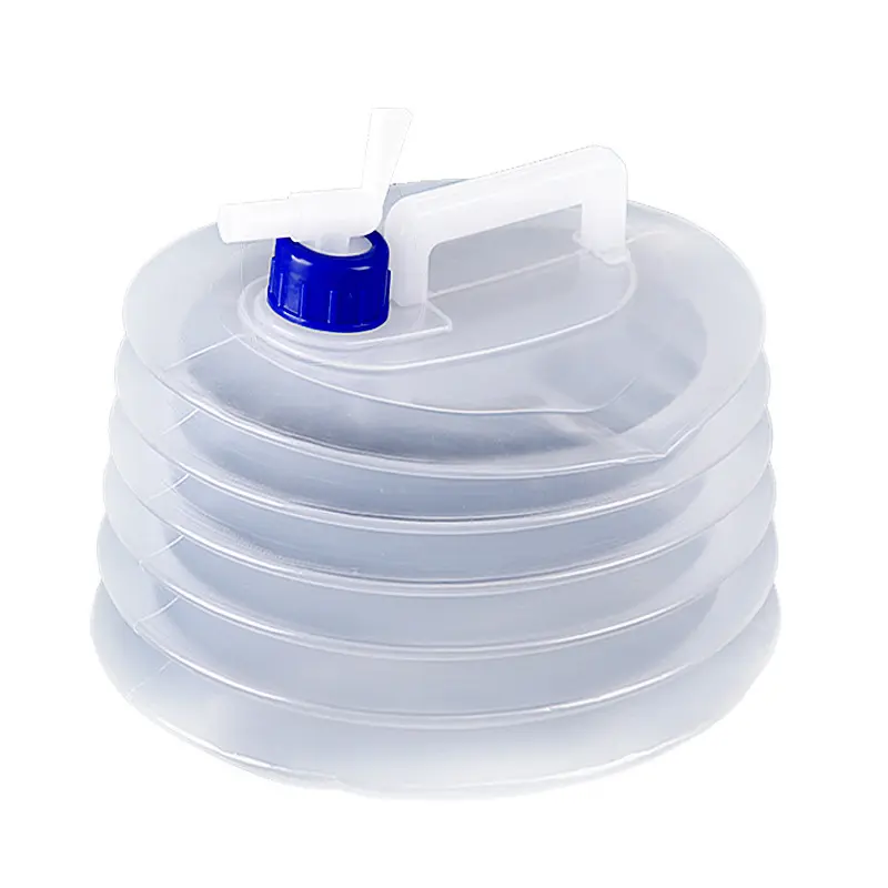 Large Capacity Collapsible Water Container with Tap, Portable Foldable Water Jug for Car Camping Outdoor Mountain Spring Water & Household Storage
